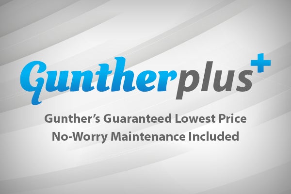 Gunther Plus. Gunther’s guaranteed lowest price, no-worry maintenance included.