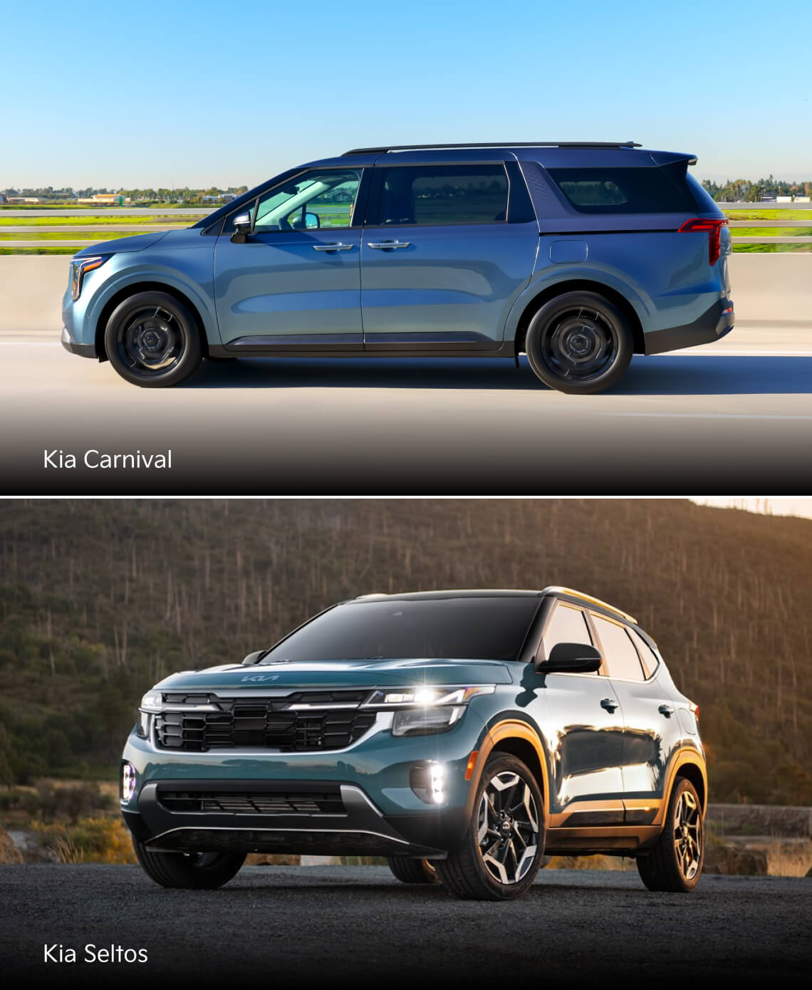 Kia Carnival and Kia Seltos exteriors